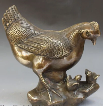 JP S0170 10" Chinese Fengshui Bronze Zodiac Year Chicken Chick Chanticleer Animal Statue 
JP S0170 10" Chinese Fengshui Bronze Zodiac Year Chicken Chick Chanticleer Animal Statue