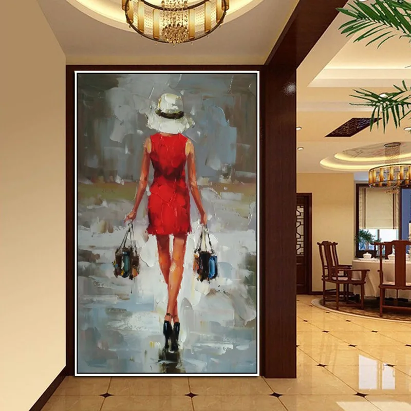 Handmade Fashion Art Oil Painting Sexy Portraits Art Beautiful Sexy Shopping Lady Picture Wall Art Girl Picture Home Decor
Handmade Fashion Art Oil Painting Sexy Portraits Art Beautiful Sexy Shopping Lady Picture Wall Art Girl Picture Home Decor