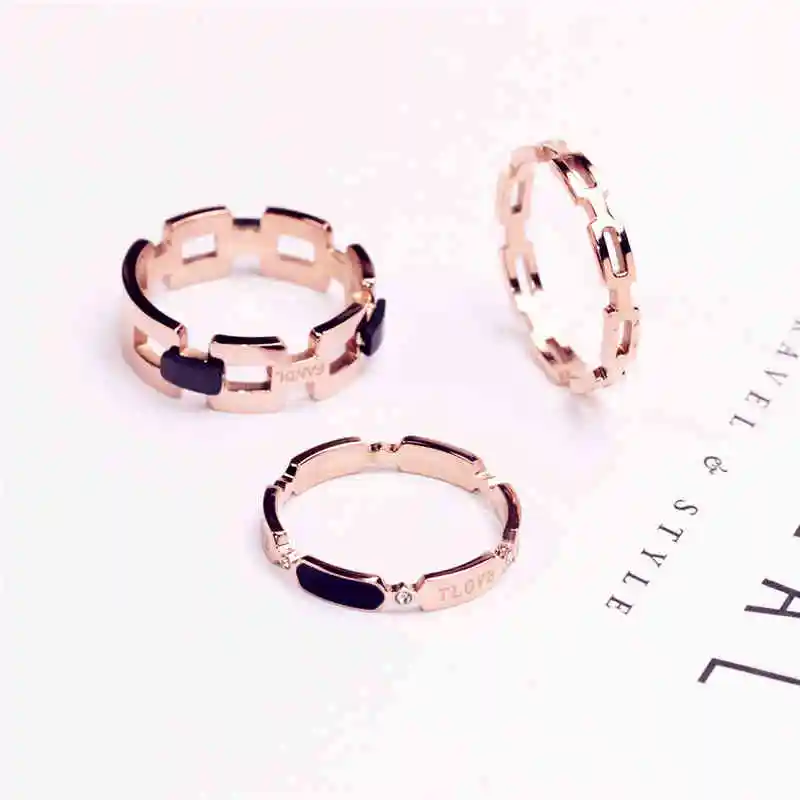 YUN RUO New Arrival Fashion Black Hollow Out Ring Rose Gold Color Titanium Steel Jewelry Wedding Birthday Gift Woman Never Fade
YUN RUO New Arrival Fashion Black Hollow Out Ring Rose Gold Color Titanium Steel Jewelry Wedding Birthday Gift Woman Never Fade