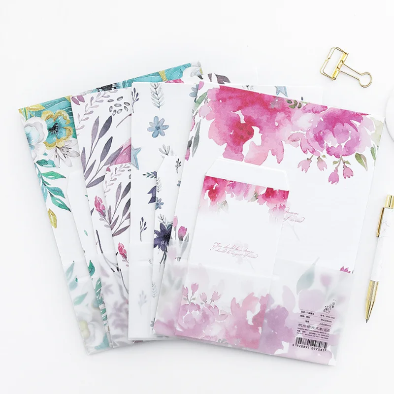 9 Pcs/set Cartoon 3 Envelops + 6 Sheets Letter Paper Flower Leaves Envelope Letter Paper Set Stationery School Supplies
9 Pcs/set Cartoon 3 Envelops + 6 Sheets Letter Paper Flower Leaves Envelope Letter Paper Set Stationery School Supplies