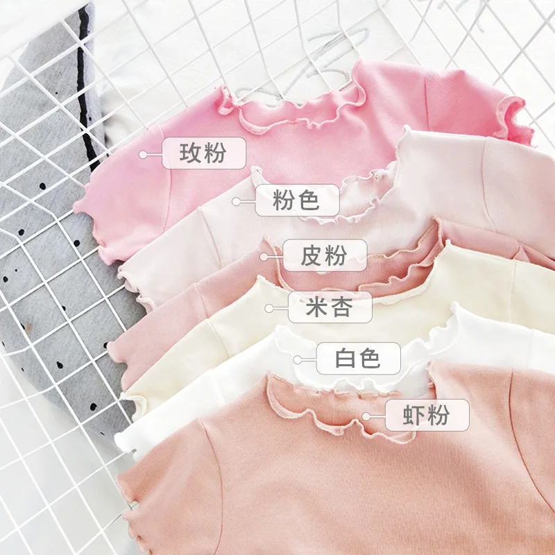 Summer Korean style cute girls pure cotton solid color stringy selvedge base Tees 0-5Y kids short sleeve clothes Tops
Summer Korean style cute girls pure cotton solid color stringy selvedge base Tees 0-5Y kids short sleeve clothes Tops