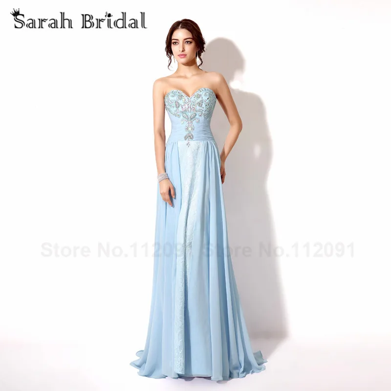 sky blue Sweetheart Prom Dresses With AB Color Crystal Lace Up Elegant Lace Evening Dresses Sleeveless vestidos de fiesta largo
sky blue Sweetheart Prom Dresses With AB Color Crystal Lace Up Elegant Lace Evening Dresses Sleeveless vestidos de fiesta largo
