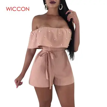 2020 Fashion Casual Women Ladies Summer Party Jumpsuits Style Off Shoulder Short Sleeve Beading Solid High Waist Jumpsuits
2020 Fashion Casual Women Ladies Summer Party Jumpsuits Style Off Shoulder Short Sleeve Beading Solid High Waist Jumpsuits