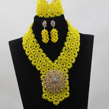 African Yellow Beads Jewelry Set Dubai African New Jewelry Chunky Bib Bridal Necklace Set Free Shipping WD605
African Yellow Beads Jewelry Set Dubai African New Jewelry Chunky Bib Bridal Necklace Set Free Shipping WD605