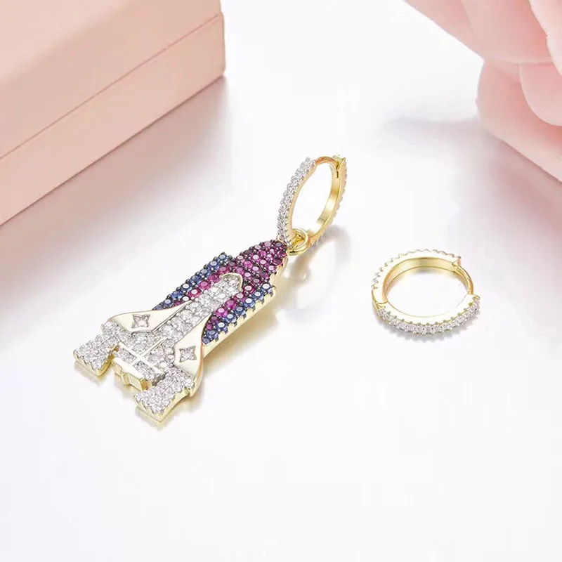 SLJELY 925 Sterling Silver Asymmetric Space Capsule Rocket Earrings Micro 3A Cubic Zirconia Women Party Nightclub Jewelry Monaco
SLJELY 925 Sterling Silver Asymmetric Space Capsule Rocket Earrings Micro 3A Cubic Zirconia Women Party Nightclub Jewelry Monaco