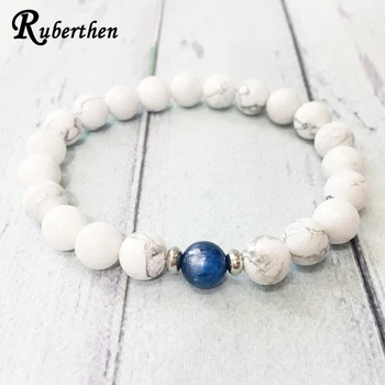 Ruberthen 8 mm Howlite Blue Kyanite Women`s Bracelet High Quality Gem Stone Bracelet Trendy Meditative Healing Yoga Jewelry
Ruberthen 8 mm Howlite Blue Kyanite Women`s Bracelet High Quality Gem Stone Bracelet Trendy Meditative Healing Yoga Jewelry