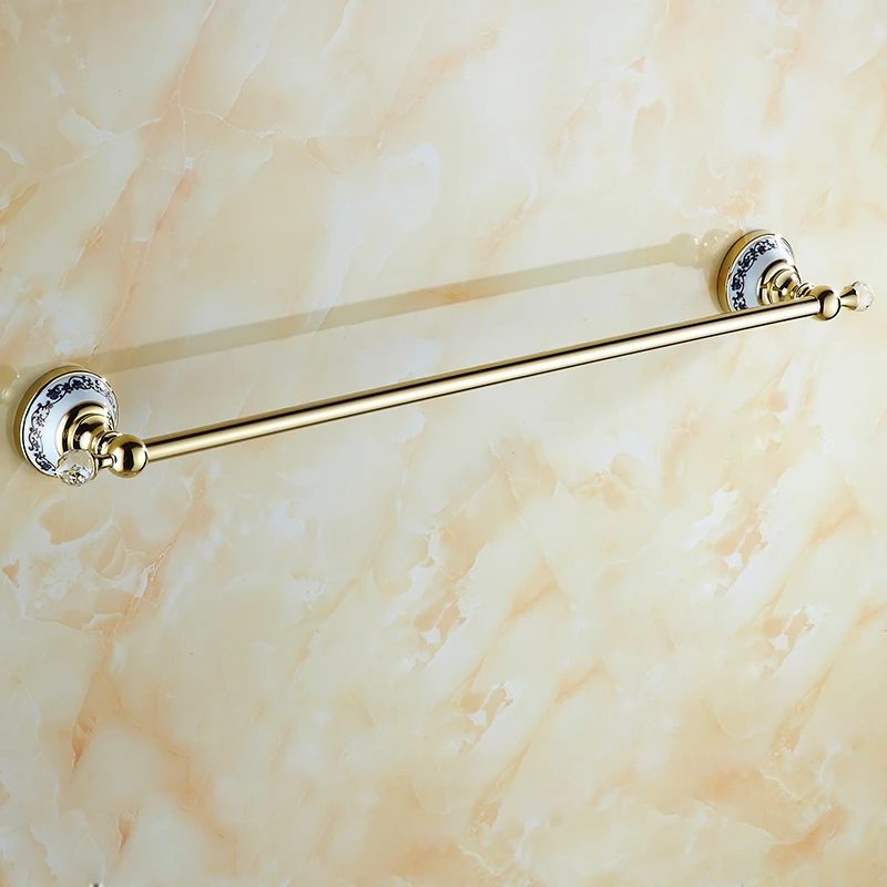 Gold Polished Bathroom Towel Rack With Drill Sets Solid Bronze Ceramic Base Wall Mount European Bathroom Accessories Set We10
Gold Polished Bathroom Towel Rack With Drill Sets Solid Bronze Ceramic Base Wall Mount European Bathroom Accessories Set We10