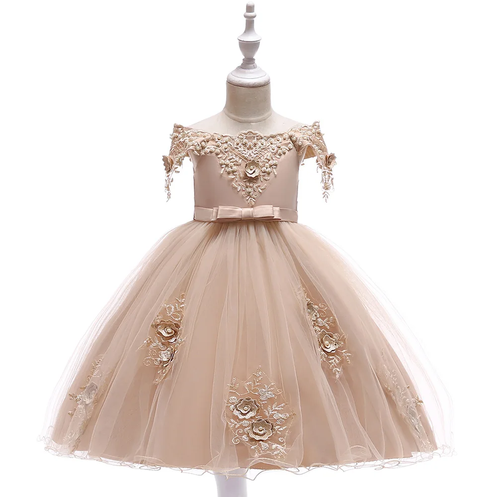 Elegant A-Line Cap Sleeves Champagne Flower Girls Dresses For Wedding Applique Grey Lace Tulle Children Dresses Girls 2019
Elegant A-Line Cap Sleeves Champagne Flower Girls Dresses For Wedding Applique Grey Lace Tulle Children Dresses Girls 2019
