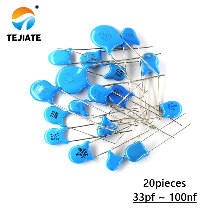 20pcs High voltage Ceramic Capacitor 1KV 33PF 82PF 100PF 220PF 470PF 560PF 1NF 2.2NF 4.7NF 10NF 22NF 100NF 471 222 223 471 103
20pcs High voltage Ceramic Capacitor 1KV 33PF 82PF 100PF 220PF 470PF 560PF 1NF 2.2NF 4.7NF 10NF 22NF 100NF 471 222 223 471 103