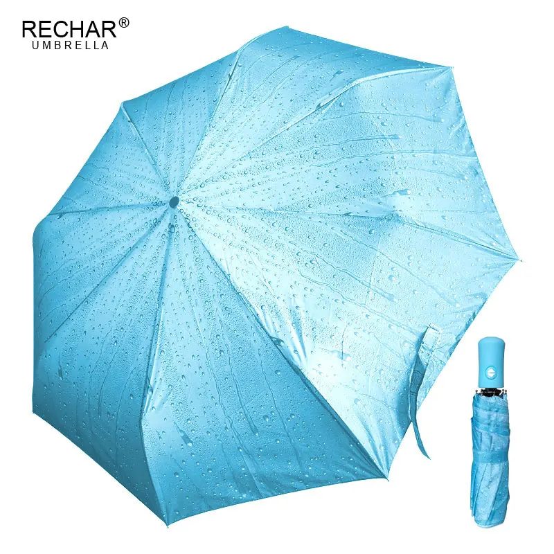 RECHAR Brand Water Pattern Automatic Umbrella Woman 3Folding Compact Windproof Quality Sunny Umbrella Rain Women Parasol
RECHAR Brand Water Pattern Automatic Umbrella Woman 3Folding Compact Windproof Quality Sunny Umbrella Rain Women Parasol