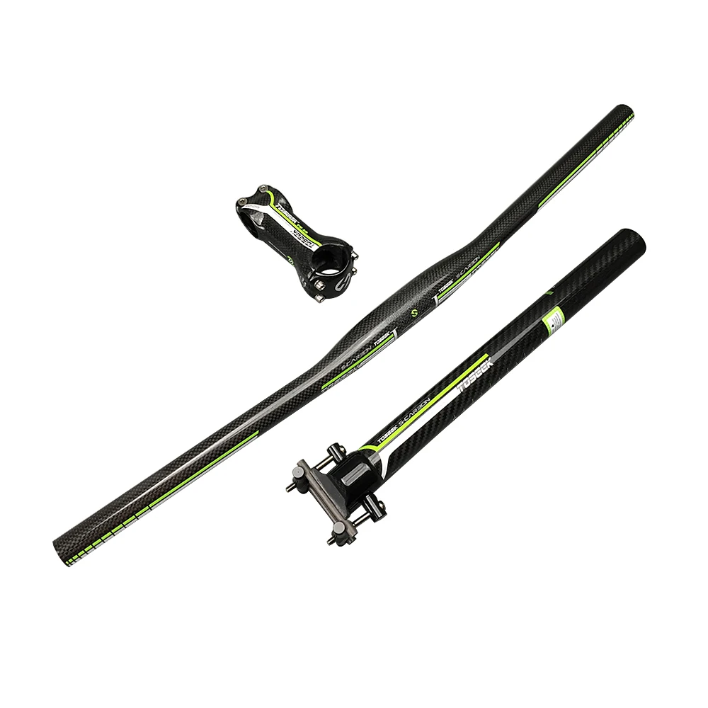 Full carbon sets handlebar MTB mountain bicycle One-shaped or rise handlebar+ stem+seatpost Toseek 3k gloss handlebar set green
Full carbon sets handlebar MTB mountain bicycle One-shaped or rise handlebar+ stem+seatpost Toseek 3k gloss handlebar set green