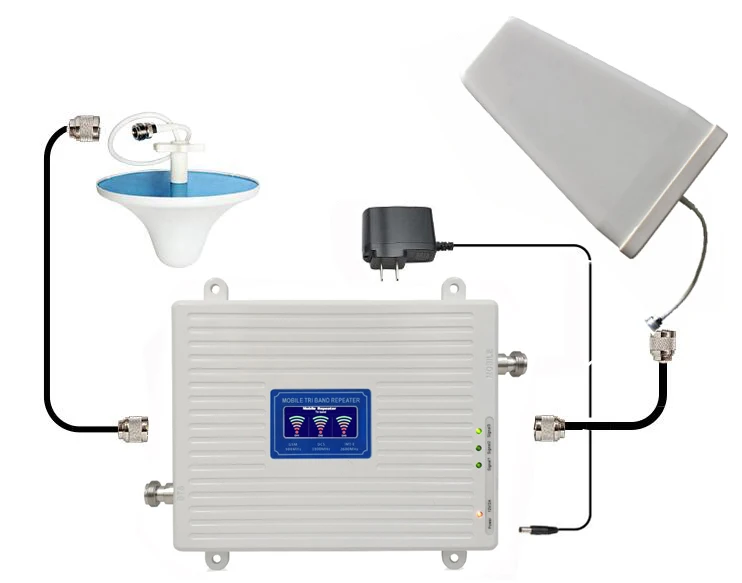 GSM 900 DCSLTE 1800 FDD LTE 2600 2G 3G 4G Triple Band Mobile Signal Repeater 70dB Gain 23dBm Signal Booster Cellular Amplifier (14)
