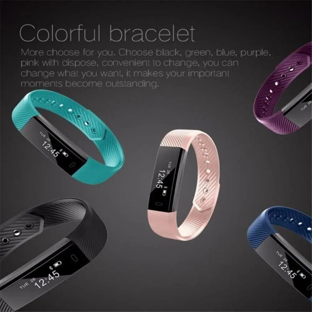 ID115 Smart Bracelet Fitness Tracker Smart Wristband Pedometer Compatible Smartband Waterproof Sleep Monitor Wrist Watch
ID115 Smart Bracelet Fitness Tracker Smart Wristband Pedometer Compatible Smartband Waterproof Sleep Monitor Wrist Watch