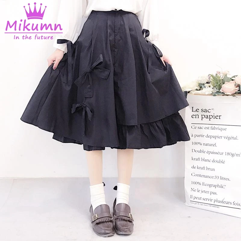 Women Harajuku Skirt Gothic Black Irregular Ruffles Bow High Waist Skirts Ball Gown Girls Punk Skirt 
Women Harajuku Skirt Gothic Black Irregular Ruffles Bow High Waist Skirts Ball Gown Girls Punk Skirt