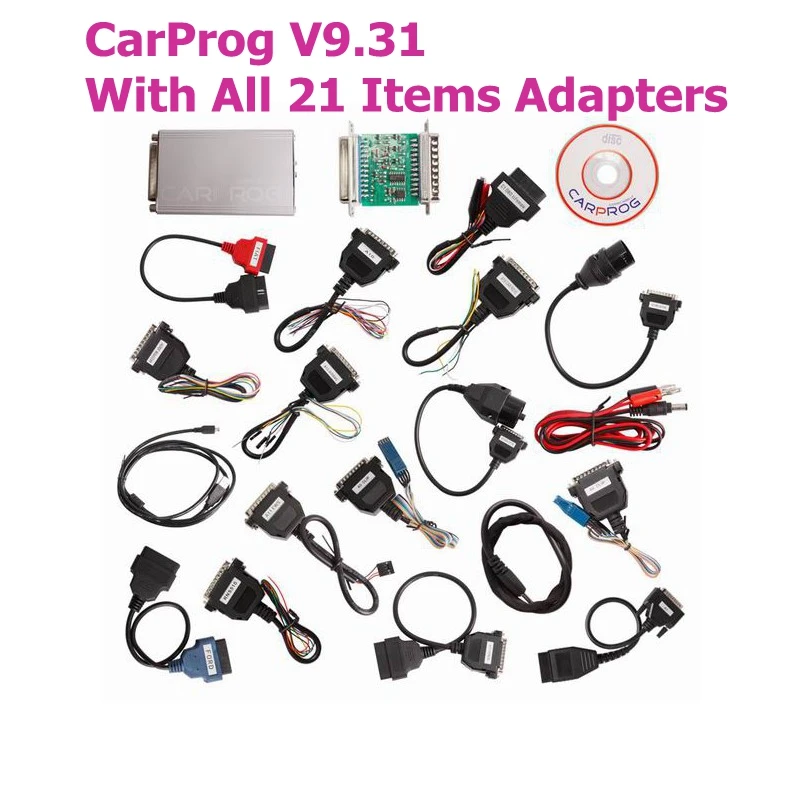 Best quality CarProg V9.31 Auto repair tool CARPROG Full V9.31 programmer car prog all softwares (With All 21 Items Adapters)
Best quality CarProg V9.31 Auto repair tool CARPROG Full V9.31 programmer car prog all softwares (With All 21 Items Adapters)