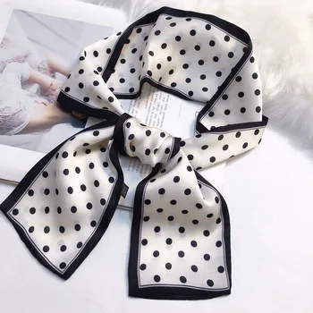Spring and summer Korean version of the small silk scarf thin strip ladies INS professional literary temperament print scarf
Spring and summer Korean version of the small silk scarf thin strip ladies INS professional literary temperament print scarf