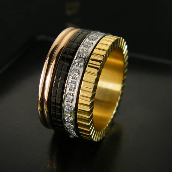 Stainless Steel Ring Three Color Stitching Zirconia Rotatable Black And White Ceramic Rings for Women Fashion Jewelry DJR045
Stainless Steel Ring Three Color Stitching Zirconia Rotatable Black And White Ceramic Rings for Women Fashion Jewelry DJR045