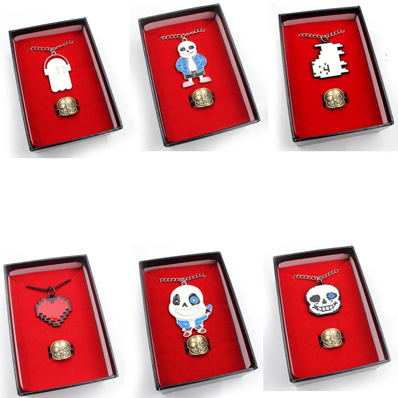 OHCOMICS 2PCS/Anime Game Undertale Sans Asriel Metal Necklace+Ring+Pendants+Box Cosplay Costume Accessories Ornament Decor Gift
OHCOMICS 2PCS/Anime Game Undertale Sans Asriel Metal Necklace+Ring+Pendants+Box Cosplay Costume Accessories Ornament Decor Gift