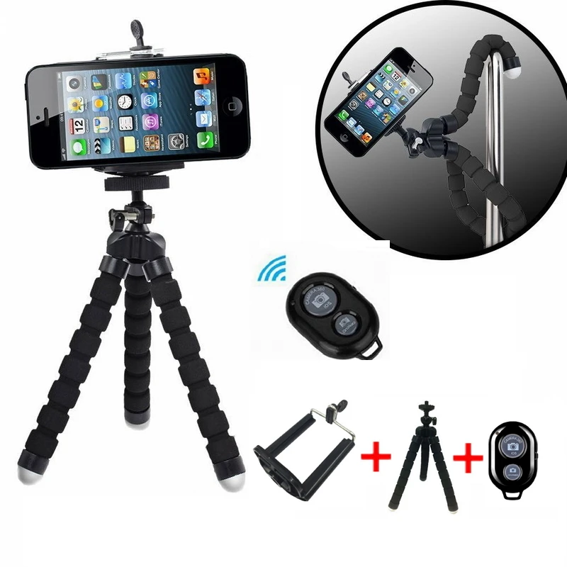 Portable Flexible Tripod Phone Holder Clip with Bluetooth Wireless Remote Control Tripod Octopus For Smartphone And Camera
Portable Flexible Tripod Phone Holder Clip with Bluetooth Wireless Remote Control Tripod Octopus For Smartphone And Camera