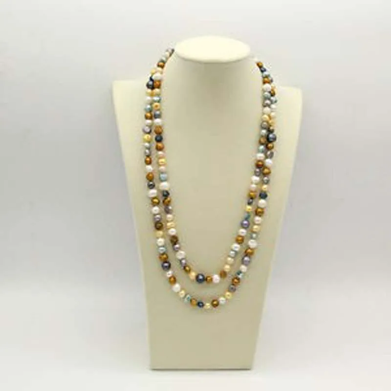 Nerw 5-8mm freshwater pearl necklace irregular color 51 inches
Nerw 5-8mm freshwater pearl necklace irregular color 51 inches