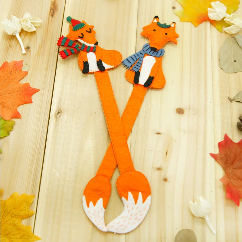 Sewing Art 2Pcs/Lot Fox Cartoon Felt Bookmark For Books DIY Label Material Package Korean Stationery Free Cutting
Sewing Art 2Pcs/Lot Fox Cartoon Felt Bookmark For Books DIY Label Material Package Korean Stationery Free Cutting