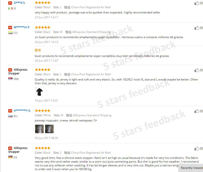 5 stars feedback