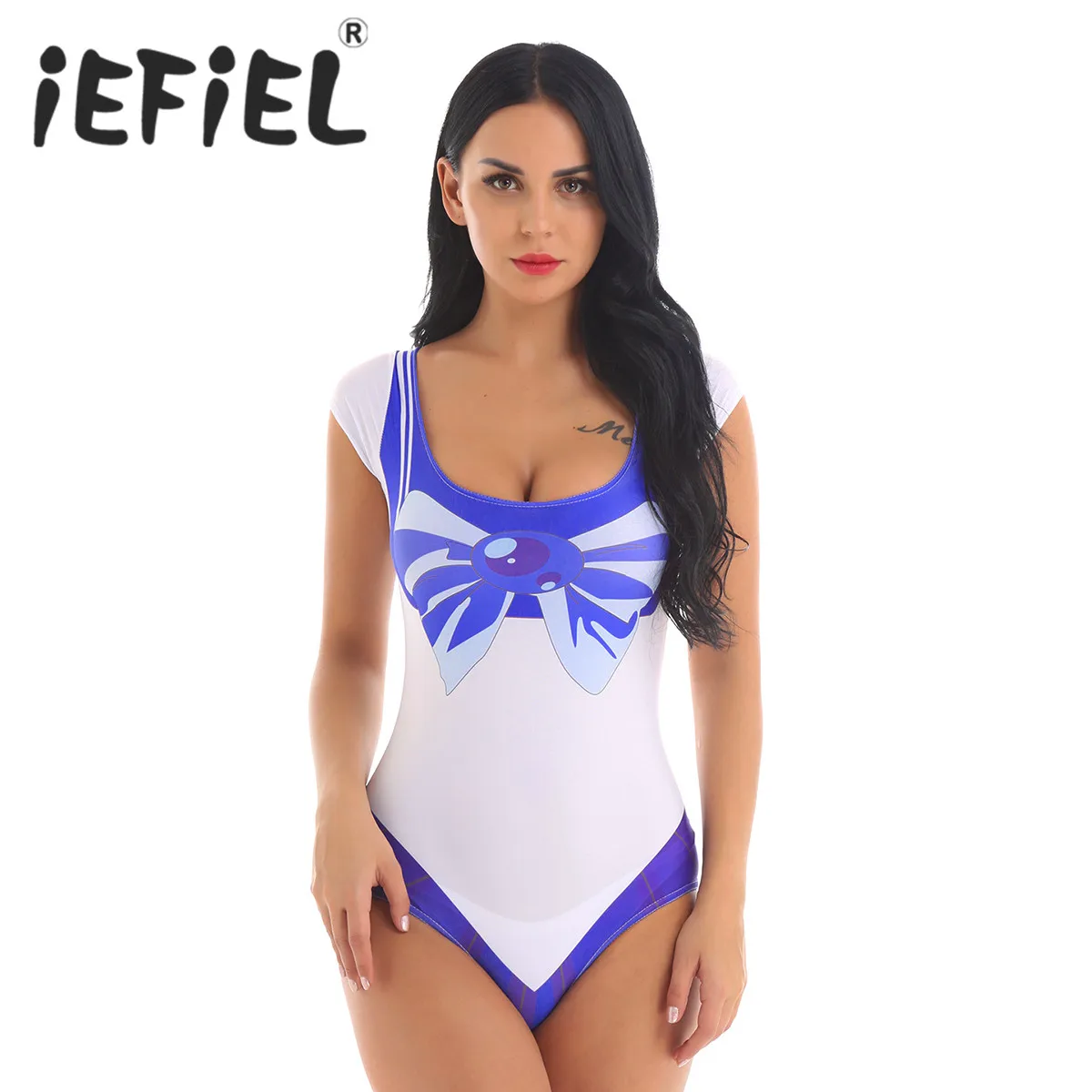 Female Women Girls One-piece Swimsuit Short Sleeve Deep U Neck Printed Anime Sailor Cosplay Bathing Suits Swimwear for Swimming
Female Women Girls One-piece Swimsuit Short Sleeve Deep U Neck Printed Anime Sailor Cosplay Bathing Suits Swimwear for Swimming