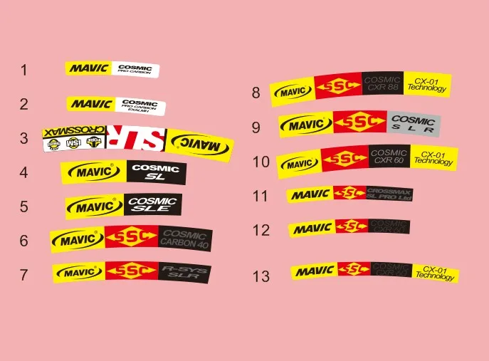 6 pics New Bike Wheels Small Labels MAVIC Cosmic/ SL/SLE/SLR Sticker 60 88 Decals Road Bike Wheel Decoration
6 pics New Bike Wheels Small Labels MAVIC Cosmic/ SL/SLE/SLR Sticker 60 88 Decals Road Bike Wheel Decoration