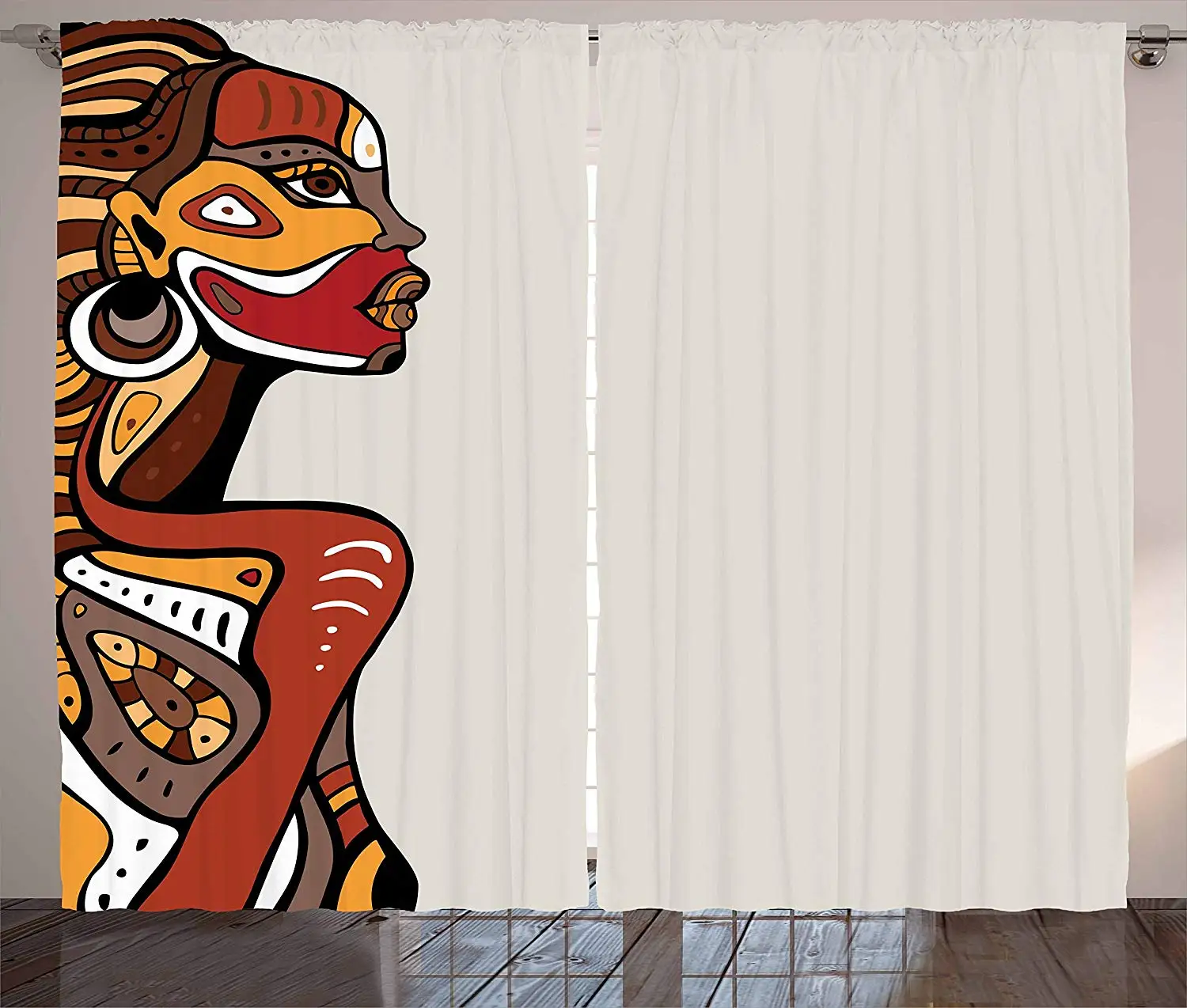 African Curtains Profile of Sexy African Lady with Different Tattoos on Her Body and Face Stylish Living Room Bedroom Decor
African Curtains Profile of Sexy African Lady with Different Tattoos on Her Body and Face Stylish Living Room Bedroom Decor