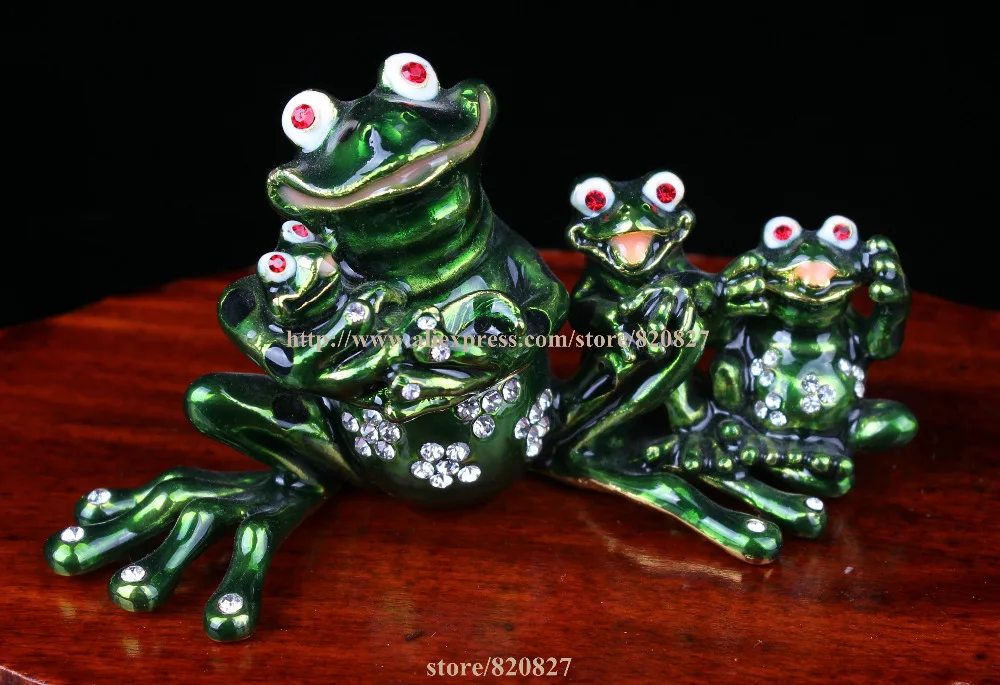 Frog Family Jewelled Trinket Box Frog Enamel Box Crystal Studded Jewelry Box FROG " Enamel Keepsake Trinket Box Collectible Frog
Frog Family Jewelled Trinket Box Frog Enamel Box Crystal Studded Jewelry Box FROG " Enamel Keepsake Trinket Box Collectible Frog