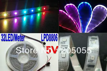 16.4feet 5M 5050 SMD Waterproof IP67 LPD8806 IC Flexible RGB LED Strip 32 LEDs/m DC5V Digital Dream Color Light tube Home decor 
16.4feet 5M 5050 SMD Waterproof IP67 LPD8806 IC Flexible RGB LED Strip 32 LEDs/m DC5V Digital Dream Color Light tube Home decor