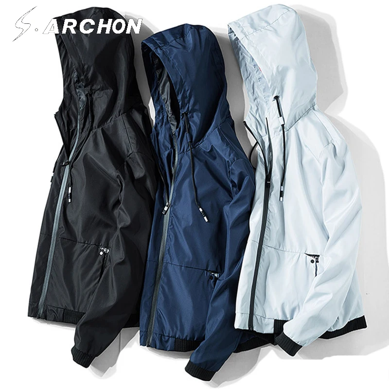 S.ARCHON Windbreaker Hoodies Jacket Men Spring Autumn Casual Modern Fashion Jacket Coat Waterproof Hooded Outwear Male Clothes
S.ARCHON Windbreaker Hoodies Jacket Men Spring Autumn Casual Modern Fashion Jacket Coat Waterproof Hooded Outwear Male Clothes