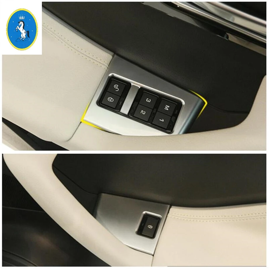 Yimaautotrims Auto Accessory Front Car Door Memory Switch Decoration Cover Trim 2 Pcs Fit For Jaguar F-Pace 2017 2018 2019 ABS 
Yimaautotrims Auto Accessory Front Car Door Memory Switch Decoration Cover Trim 2 Pcs Fit For Jaguar F-Pace 2017 2018 2019 ABS