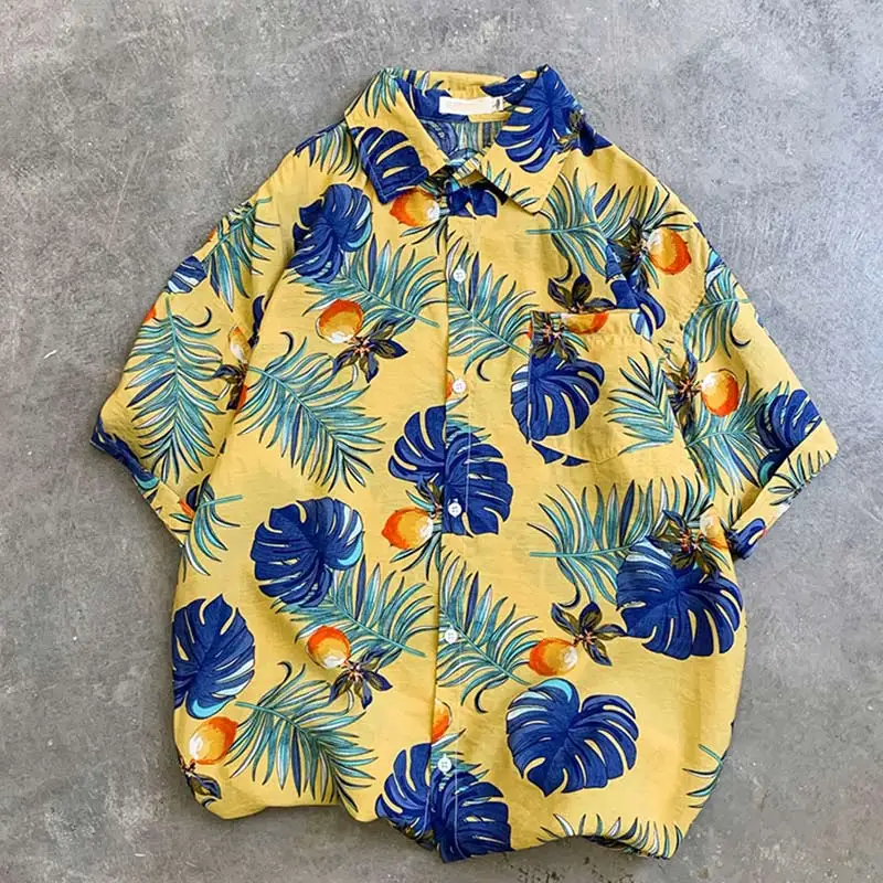 Mens Flower Print Loose Hawaiian Shirt Short Sleeve Beachwear Turn-down Collar Unisex Shirts 2019 Summer Man Casual Top Plus 5XL
Mens Flower Print Loose Hawaiian Shirt Short Sleeve Beachwear Turn-down Collar Unisex Shirts 2019 Summer Man Casual Top Plus 5XL