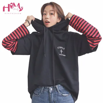 2019 Harajuku Ulzzang BF False Two Piece Head Stitching Hoodie Autumn/Winter Korean Loose Striped Long Sleeved Hooded Hoodie
2019 Harajuku Ulzzang BF False Two Piece Head Stitching Hoodie Autumn/Winter Korean Loose Striped Long Sleeved Hooded Hoodie