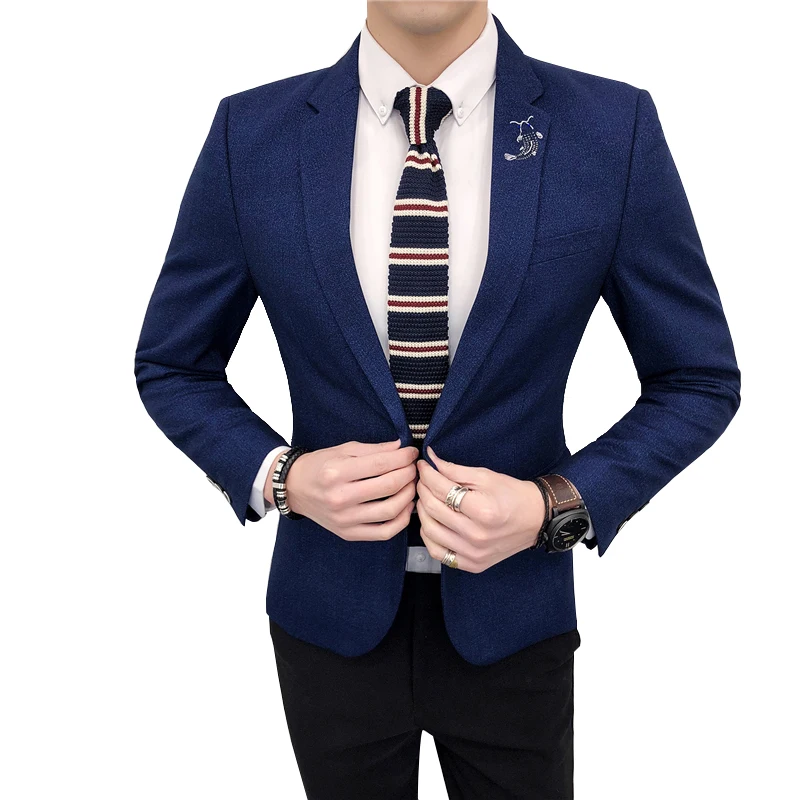 TFETTERS Autumn Fashion Mens Suit Blazer Jacket One Button Wedding Party Slim Fit Blazer for Men High Quality
TFETTERS Autumn Fashion Mens Suit Blazer Jacket One Button Wedding Party Slim Fit Blazer for Men High Quality