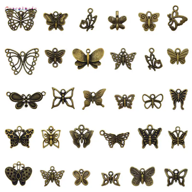 Retro 10-50pcs Mix Butterfly Pendant Antique Bronze Alloy Necklace Bracelet Pendant Charms DIY Women Handmade Craft Accessory
Retro 10-50pcs Mix Butterfly Pendant Antique Bronze Alloy Necklace Bracelet Pendant Charms DIY Women Handmade Craft Accessory