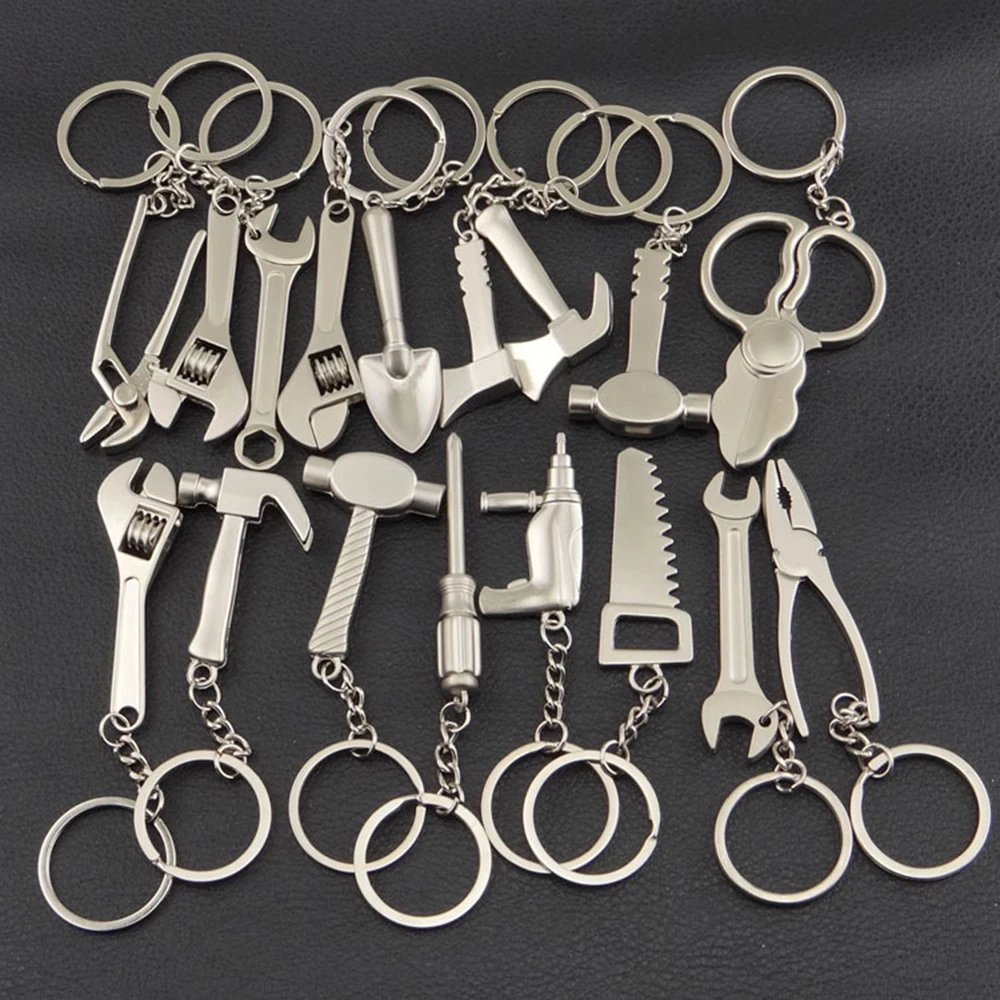 Creative Tool Zinc Alloy Silver Plated Changeable Spanner Keychain Adjustable Wrench Key Chain Ring Keyring Metal | Украшения и