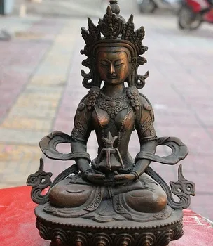 YM 321 8" Tibetan Buddhism Copper Bronze Amitayus Longevity God Goddess Buddha Statue
YM 321 8" Tibetan Buddhism Copper Bronze Amitayus Longevity God Goddess Buddha Statue