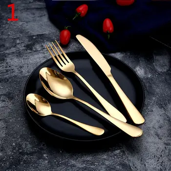 4pcs/set 1010 stainless steel exquisite cutlery set Hotel gold-plated steak cutlery Creative restaurant western cutlery
4pcs/set 1010 stainless steel exquisite cutlery set Hotel gold-plated steak cutlery Creative restaurant western cutlery