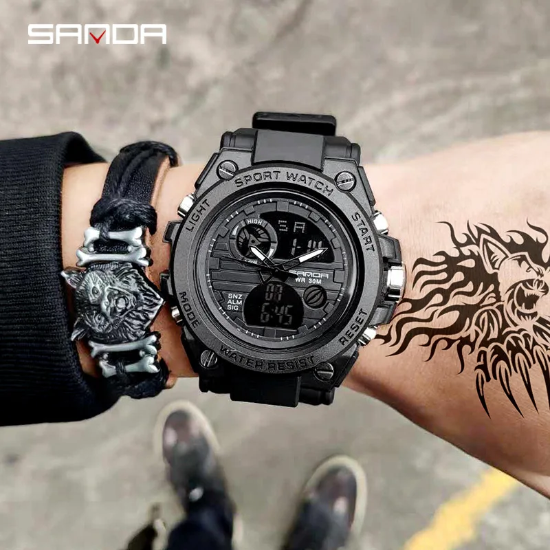 New SANDA Sports Men's Watches Top Brand Luxury Military Quartz Watch Men Waterproof S Shock 739 Clock relogio masculino 2019
New SANDA Sports Men's Watches Top Brand Luxury Military Quartz Watch Men Waterproof S Shock 739 Clock relogio masculino 2019