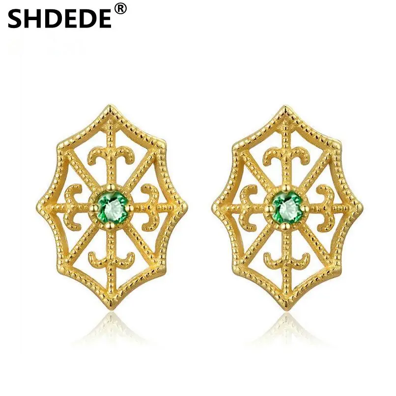 SHDEDE S925 silver color jewelry boutique emerald Earrings 14K Gold Engagement Wedding Bride Jewelry
SHDEDE S925 silver color jewelry boutique emerald Earrings 14K Gold Engagement Wedding Bride Jewelry