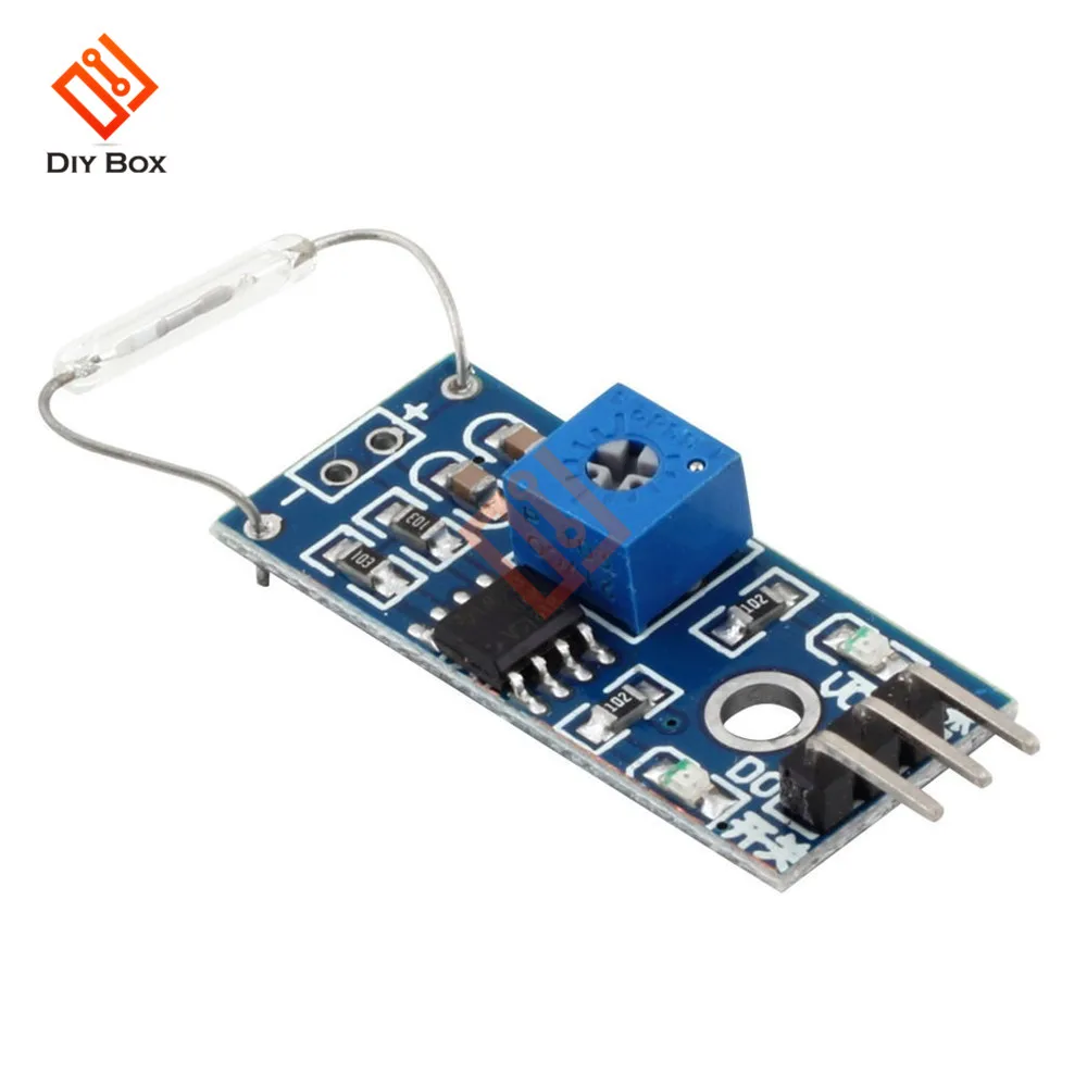 

Reed Sensor Module Magnetron Module Reed Switch MagSwitch For Arduino Digital Switch Output DC 3.3V-5V Wide Voltage