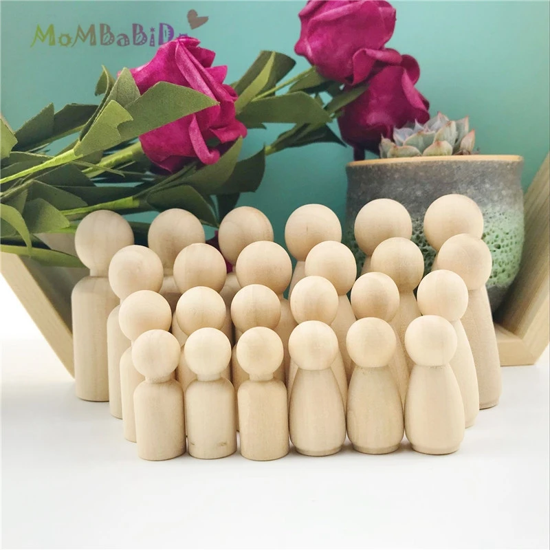 (35-65mm) Big Familes of 70Pcs Unfinished Wedding Cake Peg Dolls Decor Christmas Handmade DIY Crafts Kids Montessori Toys Set
(35-65mm) Big Familes of 70Pcs Unfinished Wedding Cake Peg Dolls Decor Christmas Handmade DIY Crafts Kids Montessori Toys Set