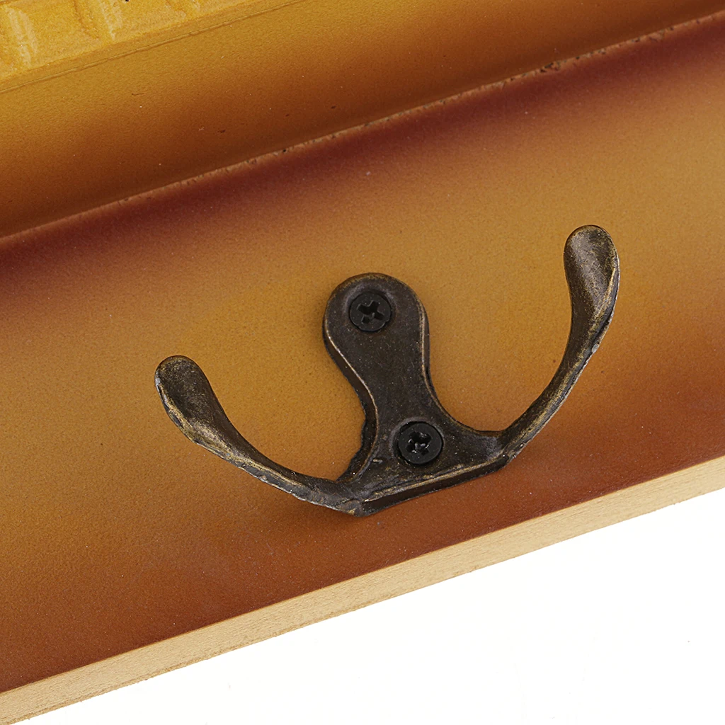Wooden Key Holder Box 7 Hooks Wall Mounted & Tabletop Key Guard Storage Organizer Handmade Hallway Entryway Home Decor