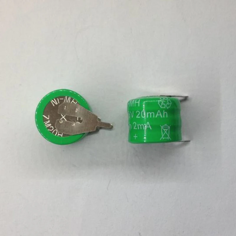 2pcs/lot Original Brand New KX 20mah 3.6v Ni-MH Rechargeable Button Cell Battery Ni MH Batteries With Pins
2pcs/lot Original Brand New KX 20mah 3.6v Ni-MH Rechargeable Button Cell Battery Ni MH Batteries With Pins