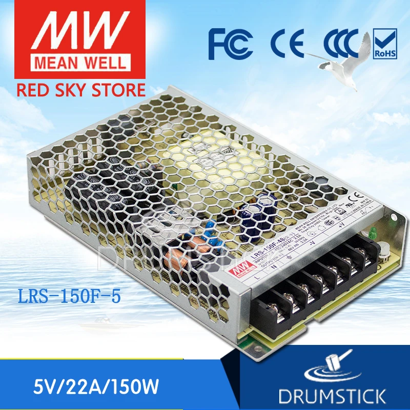 MEAN WELL LRS-150F-5 5V 22A meanwell LRS-150F 5V 110W Single Output Switching Power Supply
MEAN WELL LRS-150F-5 5V 22A meanwell LRS-150F 5V 110W Single Output Switching Power Supply