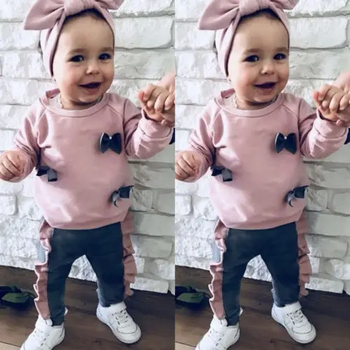2018 Autumn Hot Sale Newborn Kids Baby Girl Bowknot Long Sleeve Tops Sweatshirt Ruffle Edge Long Pants Headband 3Pcs Outfits Set
2018 Autumn Hot Sale Newborn Kids Baby Girl Bowknot Long Sleeve Tops Sweatshirt Ruffle Edge Long Pants Headband 3Pcs Outfits Set