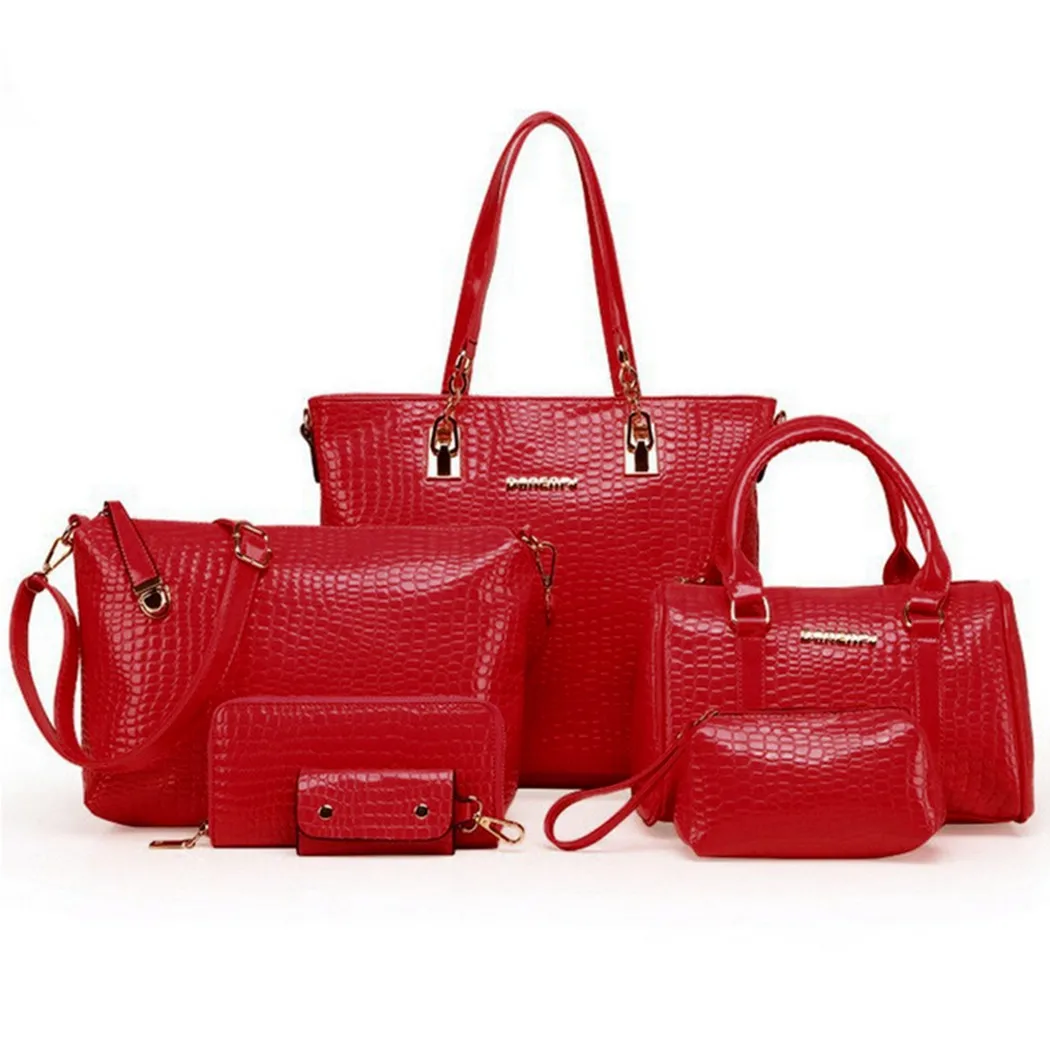 Baellerry 6pcs/Set Women Alligator Leather Crossbody Tote Bags Female Zipper Hand Composite Bag Satchel Shoulder Messenger Bag
Baellerry 6pcs/Set Women Alligator Leather Crossbody Tote Bags Female Zipper Hand Composite Bag Satchel Shoulder Messenger Bag