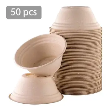 50PCS 350ML/14.7OZ Biodegradable Compostable Disposable Bowl Leakproof for Ice Cream Chili Soup Suitable for Hot Or Cold Use
50PCS 350ML/14.7OZ Biodegradable Compostable Disposable Bowl Leakproof for Ice Cream Chili Soup Suitable for Hot Or Cold Use